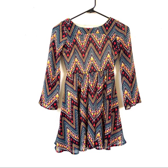 GB girls Other - GB Girls Long Sleeve Abstract Print Dress Multi 8